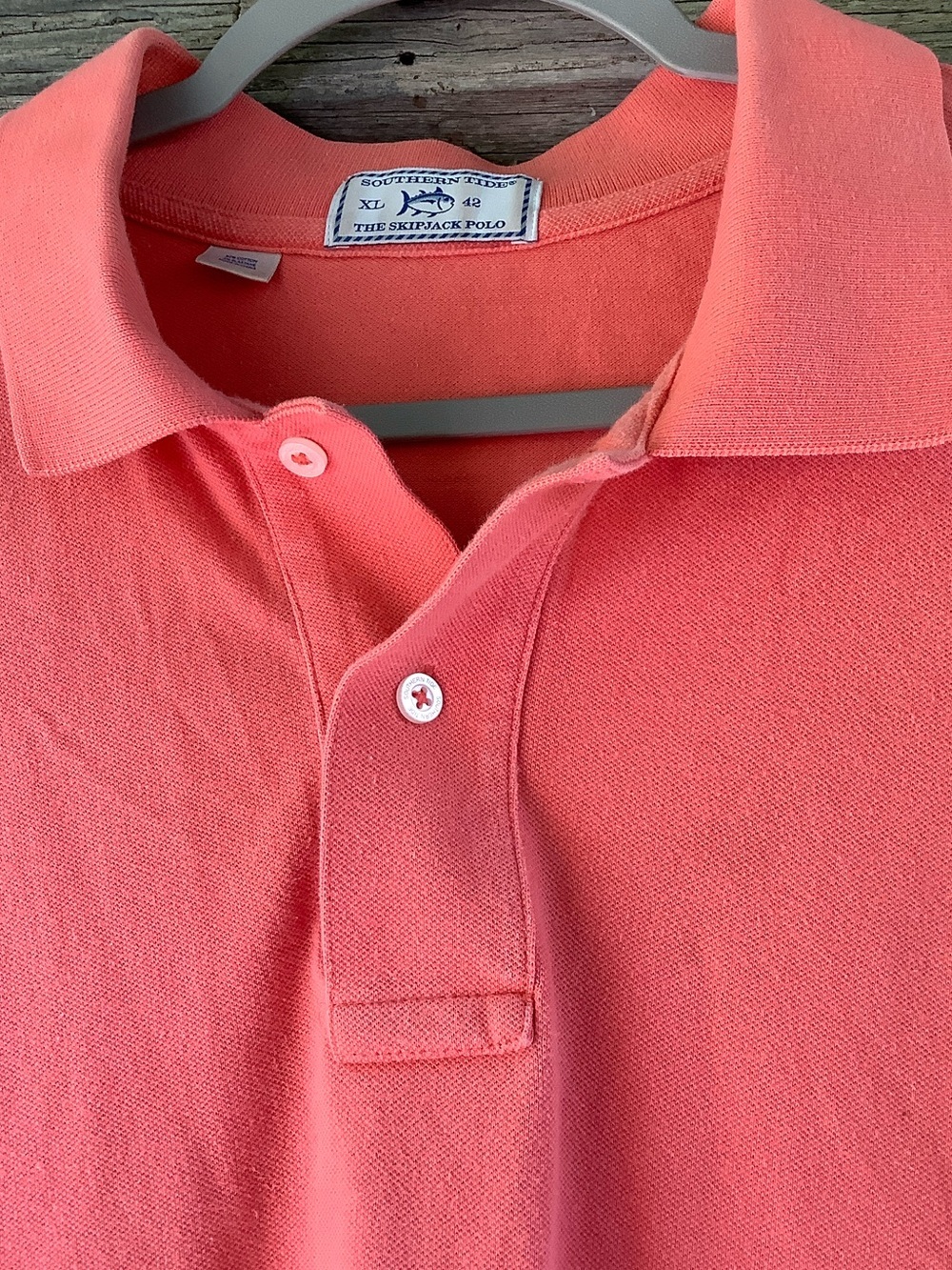 Southern Tide Skipjack Coral Polo Shirt - Picture 7 of 8